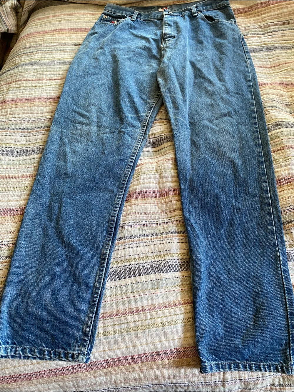 Men's Blue Denim Jeans - Classic Straight Fit